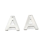 304 encantos alfabeto de acero inoxidable, letra a Z ~, 11~12x5.5~11x0.5~0.8 mm, agujero: 1 mm, 26 PC / sistema