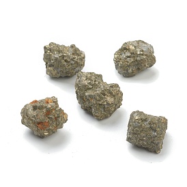 Perles de pyrite naturelles brutes brutes, pas de trous / non percés, nuggets