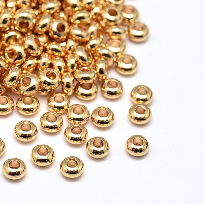 Brass Flat Round Spacer Beads