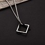 304 collier pendentif triangle et losange en acier inoxydable avec chaînes vénitiennes, bijoux de hanche punk pour femmes