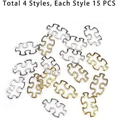Tibetan Style Alloy Linking Rings, Autism Puzzle Jigsaw