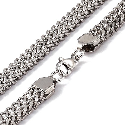 304 Stainless Steel Snake Chain Necklace with Lobster Claw Clasps for Men Women