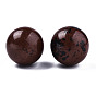 Decoraciones de exhibición de obsidiana de caoba natural, esfera de piedras preciosas, rondo