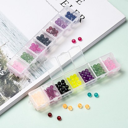 Conteneurs de perle plastique, flip top stockage de perles, boîte à bijoux pour la décoration d'art d'ongle, 15.5x20x3.5 cm