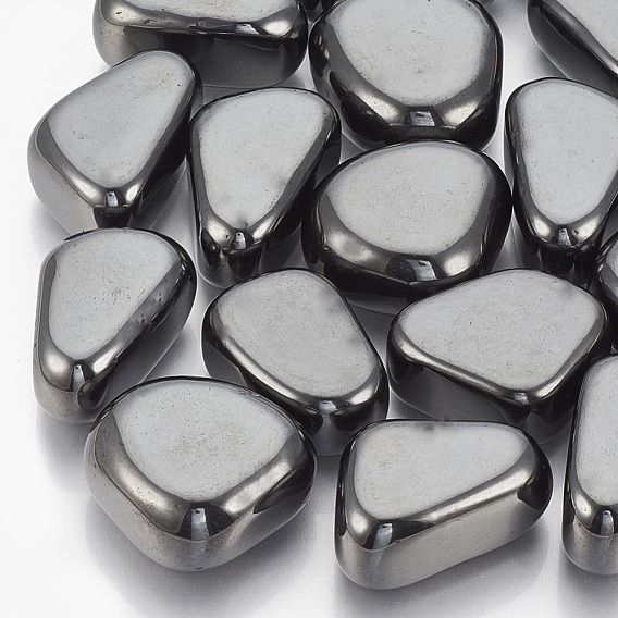 Magnetic Synthetic Hematite Beads, No Hole/Undrilled, Nuggets