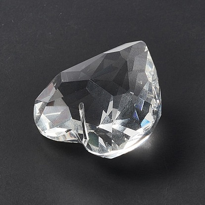 Transparent Glass Pendants, for Chandelier Crystal Hanging Pendants, Faceted, Heart