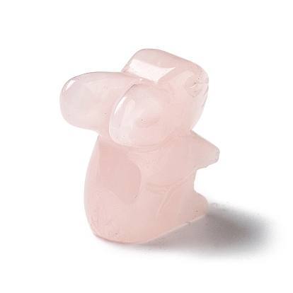 Бисер натурального розового кварца, кролик
