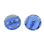 Transparent Acrylic Buttons, Plastic Sewing Buttons for Costume Design, 2-Hole, Dyed, Flat Round, 13x3mm, Hole: 1mm