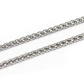 304 Stainless Steel Wheat Chains, Foxtail Chain, Unwelded