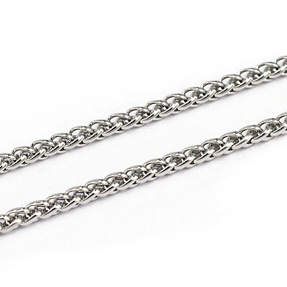 304 Stainless Steel Wheat Chains, Foxtail Chain, Unwelded