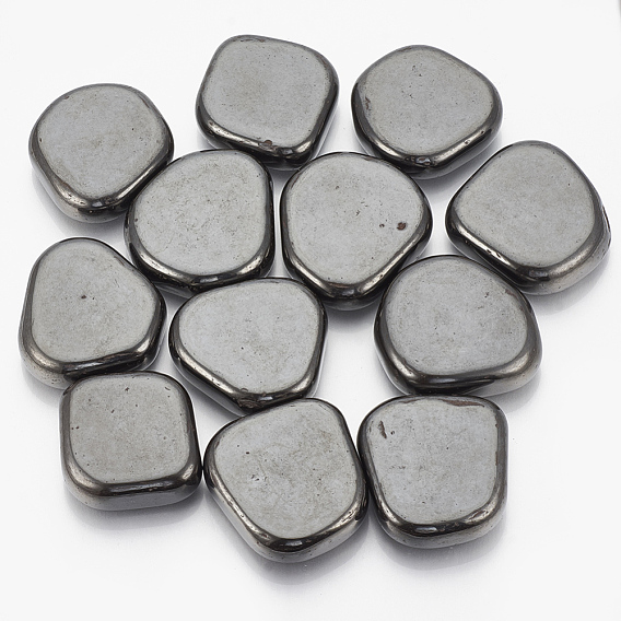 Non-magnetic Synthetic Hematite Beads, No Hole/Undrilled, Nuggets