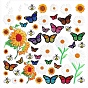 Apliques de mariposa/abejas/girasol/flor de margarita, computarizado bordado paño hierro en remiendos, accesorios de vestuario