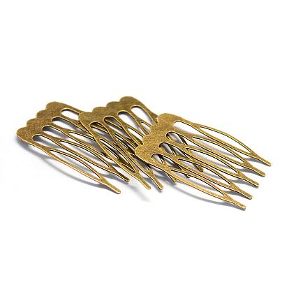 Iron Hair Comb Findings, 25x39x1mm