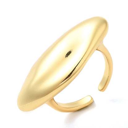 Rack Plating Brass Twist Horse Eye Open Cuff Ring for Women, Lead Free & Cadmium Free