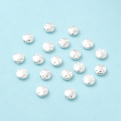 Long-Lasting Plated Alloy Beads, Cadmium Free & Nickel Free & Lead Free, Flat Round