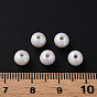 Perles acryliques opaques, de couleur plaquée ab , facette, ronde
