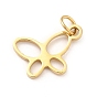 Ion Plating(IP) 304 Stainless Steel Charms, with Jump Ring, Butterfly Charms