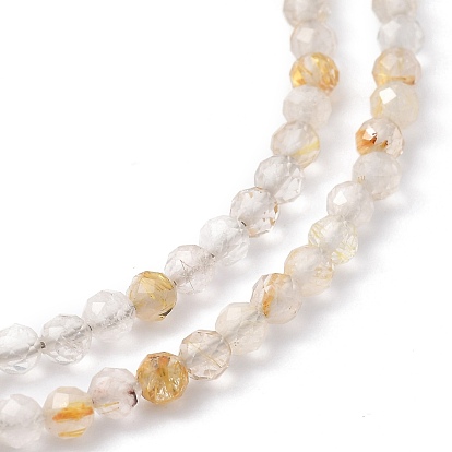Natural Gemstone Beaded Necklaces, with Golden Plated Brass Chain Extender and Spring Ring Clasps, Golden