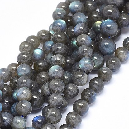 Chapelets de perles labradorite naturelle , Grade a, ronde