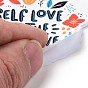 50 pcs auto amour thème dessin animé mot anglais papier autocollant jeu d'étiquettes, autocollants d'étiquette adhésive, pour valise et planche à roulettes et décor de réfrigérateur