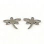Dragonfly 201 Stainless Steel Charms, 14x17x1mm, Hole: 1.5mm