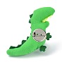 Cartoon Dinosaur Non Woven Fabric Brooch, PP Cotton Plush Doll Brooch for Backpack Clothes