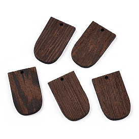 Natural Wenge Wood Pendants, Undyed, Arch Charms