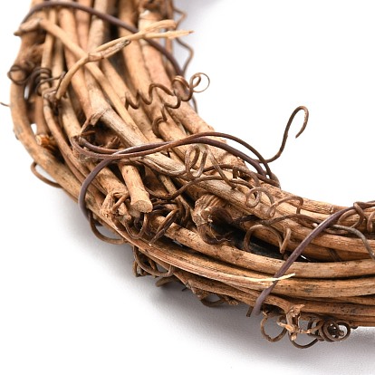 Aro de corona de rama de vid de ratán en forma de corazón, para decoraciones de fiesta de navidad de pascua de bricolaje