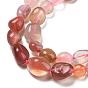 Natural Red Agate Beads Strands, Nuggets, Tumbled Stone