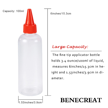 Plastic Empty Bottle for Liquid, Pointed Mouth Top Cap