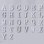 Moldes de silicona alfabeto, moldes de resina, para resina uv, fabricación de joyas de resina epoxi