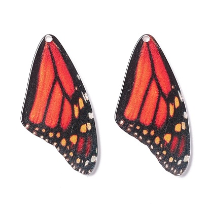 Pendentifs en acrylique série printemps et été, pour création de la boucle d'oreille , aile de papillon