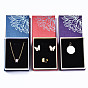 Cardboard Jewelry Boxes, for Ring, Earring, Necklace, with Sponge Inside, Rectangle
