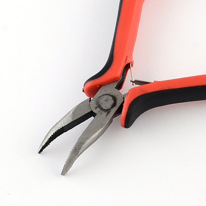 Iron Jewelry Tool Sets: Round Nose Pliers, Wire Cutter Pliers, Side Cutting Pliers and Bent Nose Plier, 110~127mm, 4pcs/set