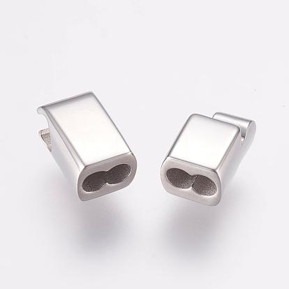 304 Stainless Steel Magnetic Clasps with Glue-in Ends