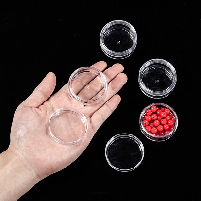 Récipients de stockage de perles en matière plastique, colonne, 5x2.2 cm