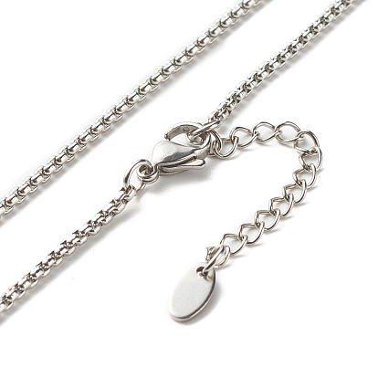 Collier pendentif rond plat avec arbre de vie pour fille femme, 304 collier chaîne vénitienne en acier inoxydable
