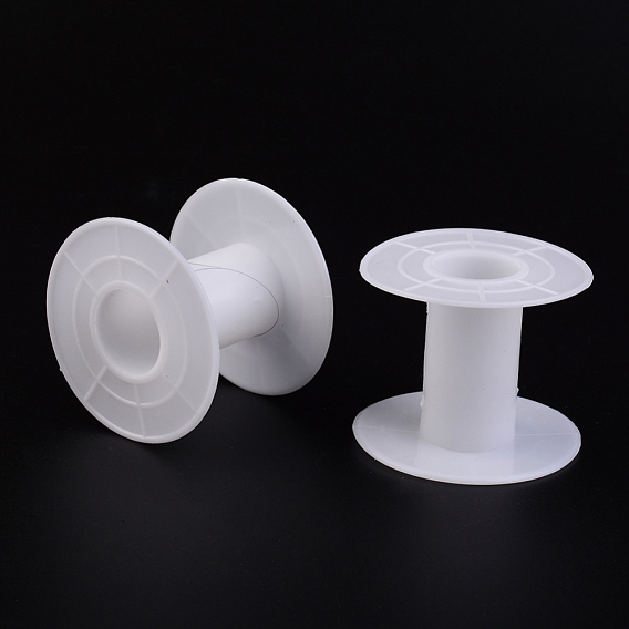 Carretes de plástico, rueda, blanco, 55x46 mm, agujero: 21 mm
