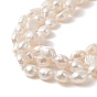 Collar de perlas naturales con cuentas 3 capa para mujer
