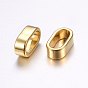 201 Stainless Steel Slide Charms/Slider Beads, For Leather Cord Bracelets Making, Oval