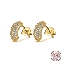 Arch 925 Sterling Silver Cubic Zirconia Stud Earrings for Women, with S925 Stamp
