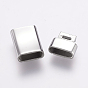 304 Stainless Steel Bayonet Clasps, Rectangle