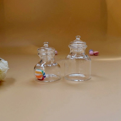 Bocal en verre, accessoires de maison de poupée micro paysage, faire semblant de décorations d'accessoires