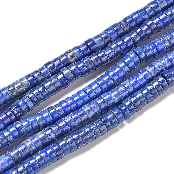 Hilos de cuentas de lapislázuli natural, Disco redondo plano