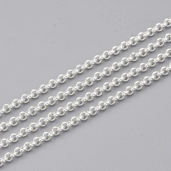304 inoxydable chaînes rolo en acier, chaîne belcher, non soudée, avec bobine