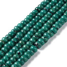 Synthetic Turquoise Beads Strands, Rondelle