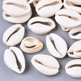 Natural Cowrie Shell Beads, No Hole/Undrilled
