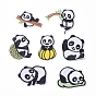 Panda mignon tissu de broderie informatisé fer sur / coudre sur les patchs, accessoires de costume appliques, pour sacs à dos, vêtements