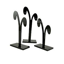Plastic Earring Display Stand, Jewelry Display Rack, Jewelry Tree Stand, Black