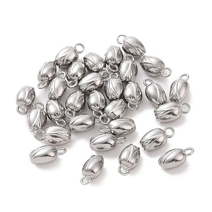 304 Stainless Steel Charms, Lotus Seed